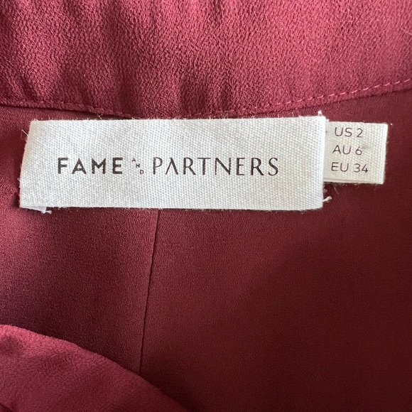 Fame and Partners NEW Smocked Peplum Blouse & Wide Leg Culotte Pants Size 2 - Picture 11 of 14